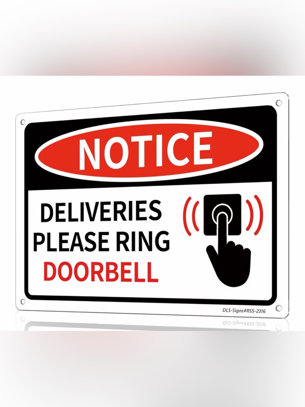 Doorbell Notice Sign - Picture 1 of 7